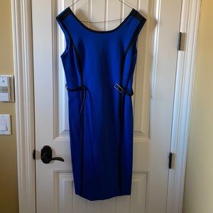 Sheath Dress with belt and V back